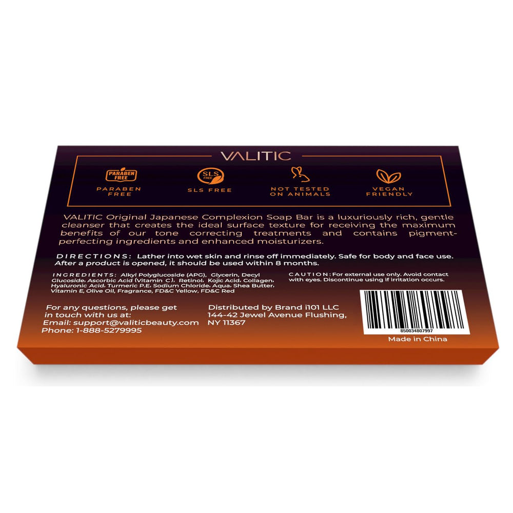 VALITIC soap in use washing hands to show effective dark spot cleansing