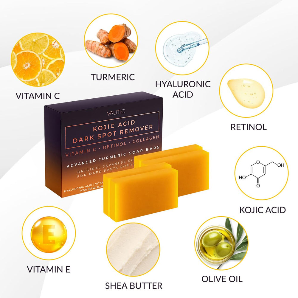 VALITIC soap label ingredient list view emphasizing active brighteners