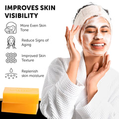 VALITIC turmeric root beside soap illustrating natural ingredient benefits