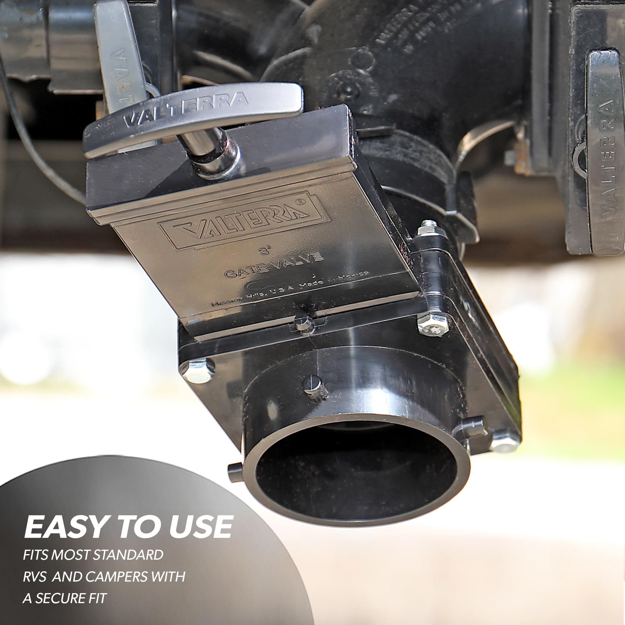 Valterra installed on RV valve illustrating fast roadside repair benefit