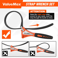 ValueMax straps laid out to show full length and adjustable range