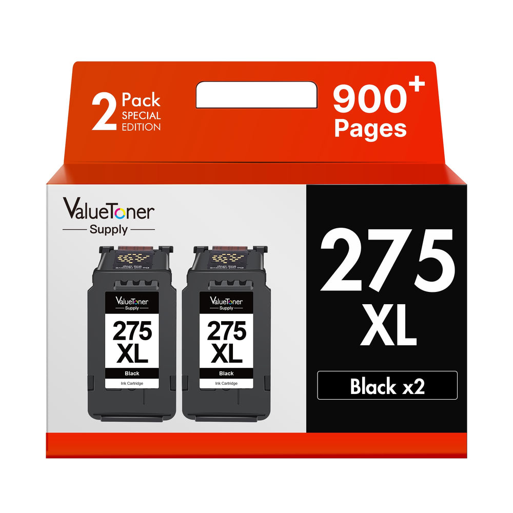 Valuetoner Supply PG-275XL front packaging showing two cartridges and compatibility