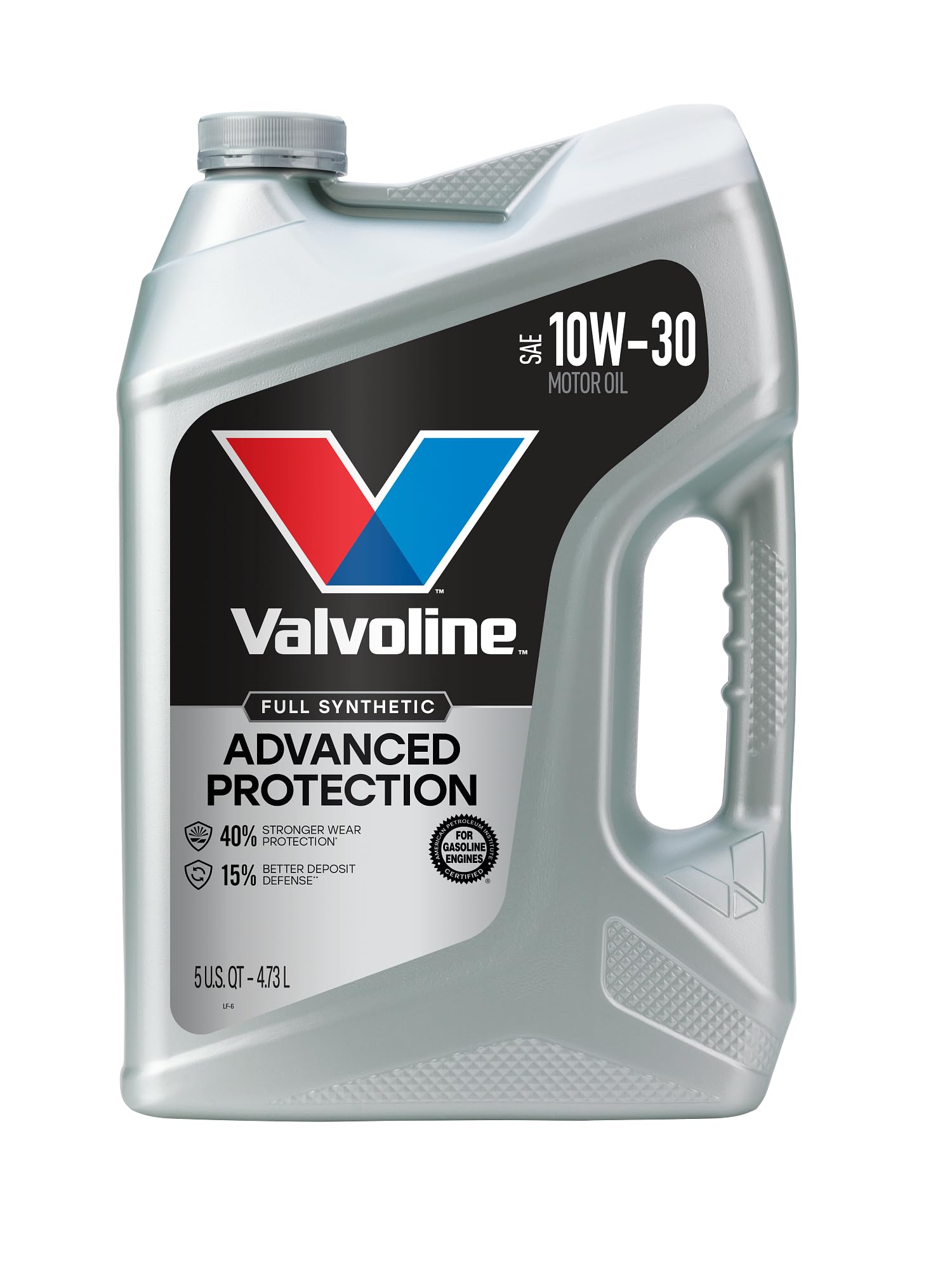 Valvoline bottle front label showing product name and easy identification benefit