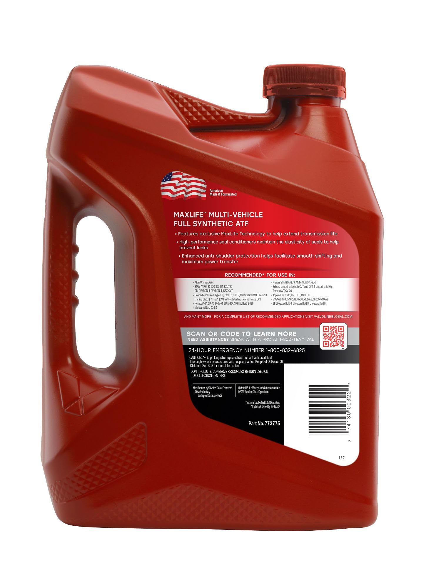 Valvoline MaxLife pour spout detail for easy, no-spill refills benefit