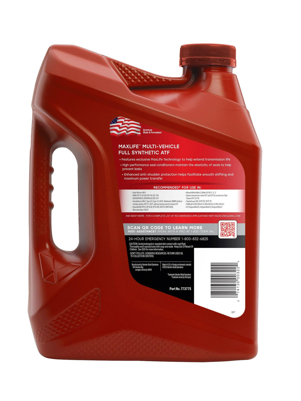 Valvoline MaxLife pour spout detail for easy, no-spill refills benefit