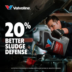 Macro of additive graphic showing Valvoline seal conditioners to reduce leaks