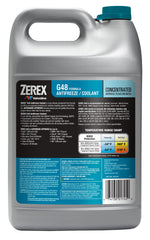 Valvoline Zerex G48 concentrate pour spout close-up, highlighting mixing control and precision