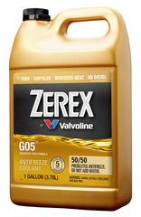 Valvoline Zerex yellow fluid pouring to show color and ready-to-use benefit