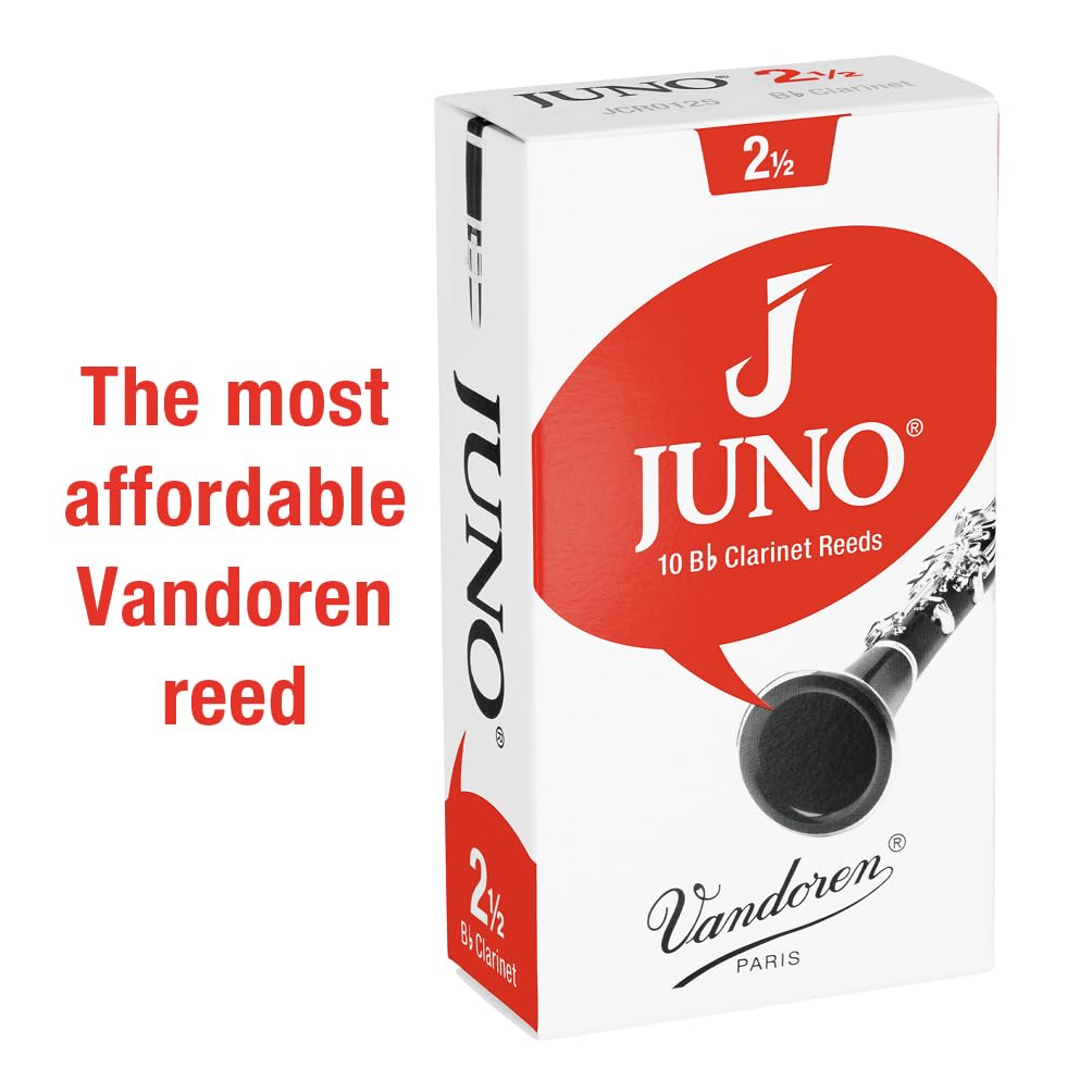 Vandoren JUNO reed close-up of tip showing smooth cut for quick response
