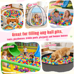 Vanland balls filling a playpen demonstrating safe play space and motor skill use