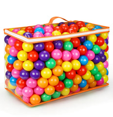 Vanland front packaging showing colorful balls and included storage bag for easy organization