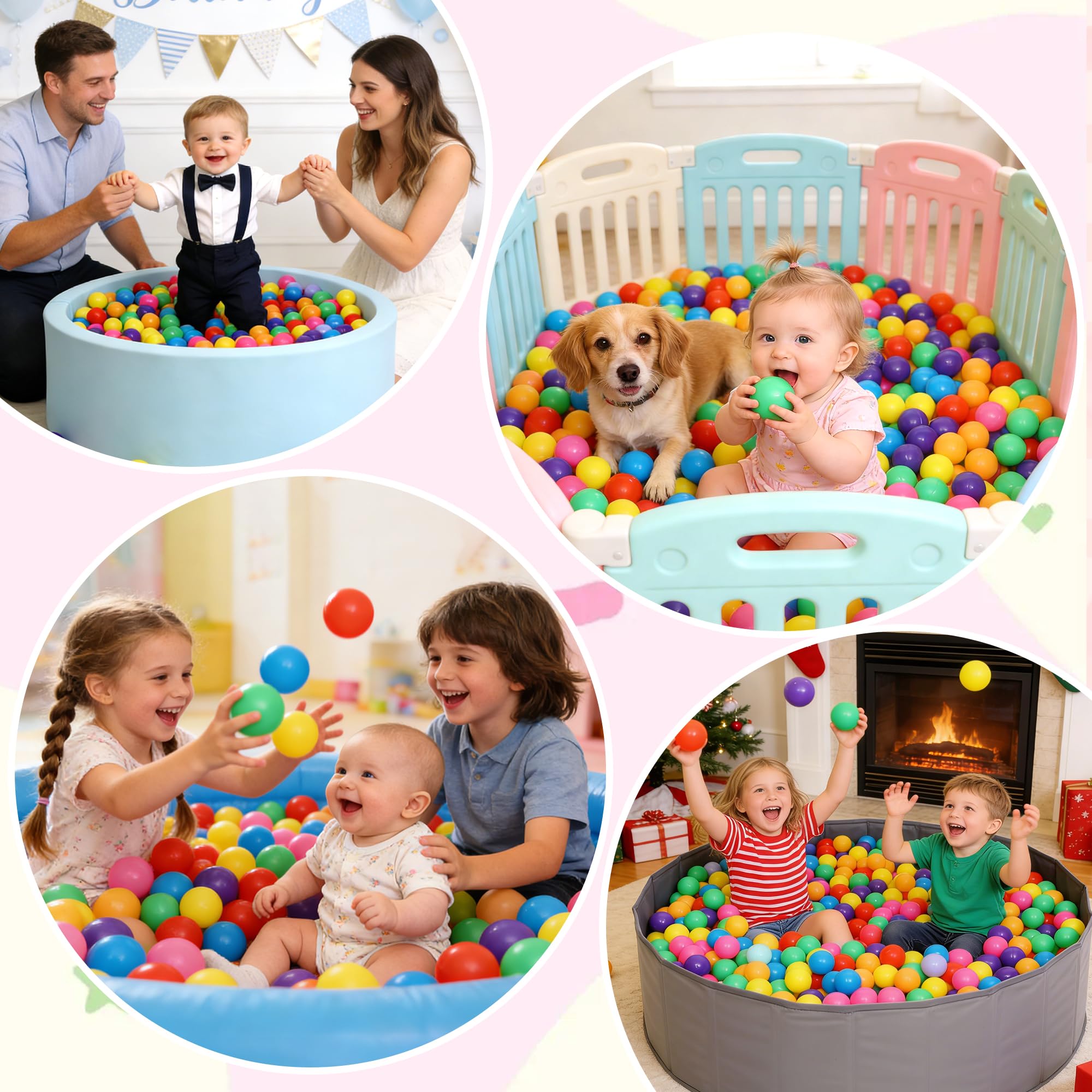 Vanland transparent storage bag with balls for clutter-free storage and portability