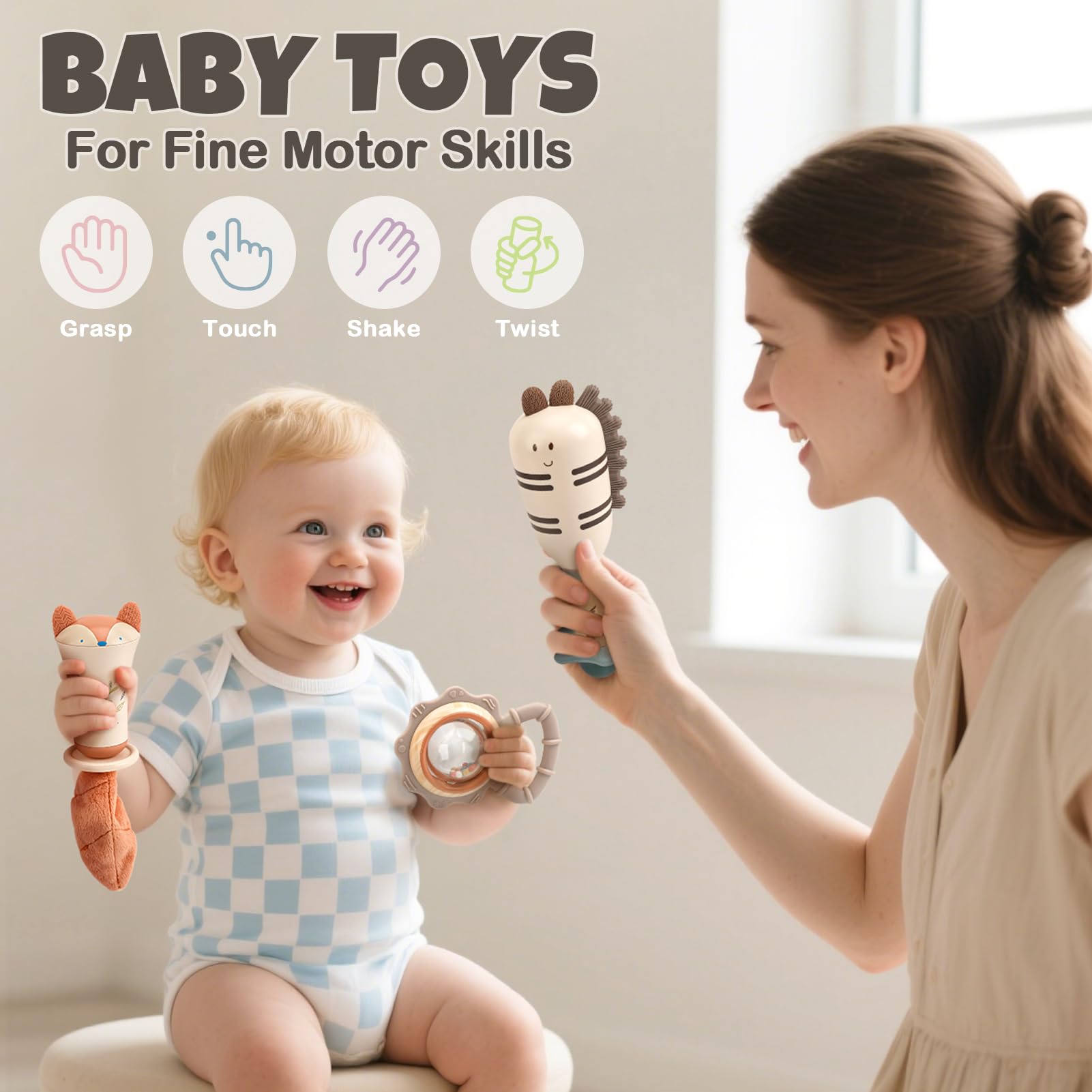 Vanplay neutral color set encouraging visual recognition softly