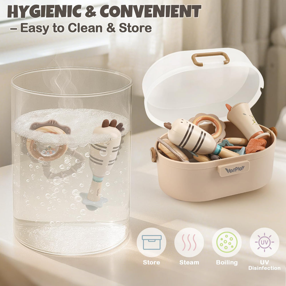 Vanplay size comparison with common items showing safe scale