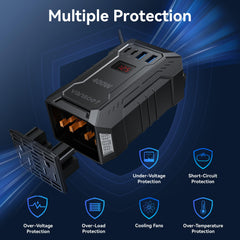 vansoet LED and AC switch view showing clear status monitoring for protection