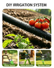 Vantigreen hose in vegetable bed delivering targeted root watering