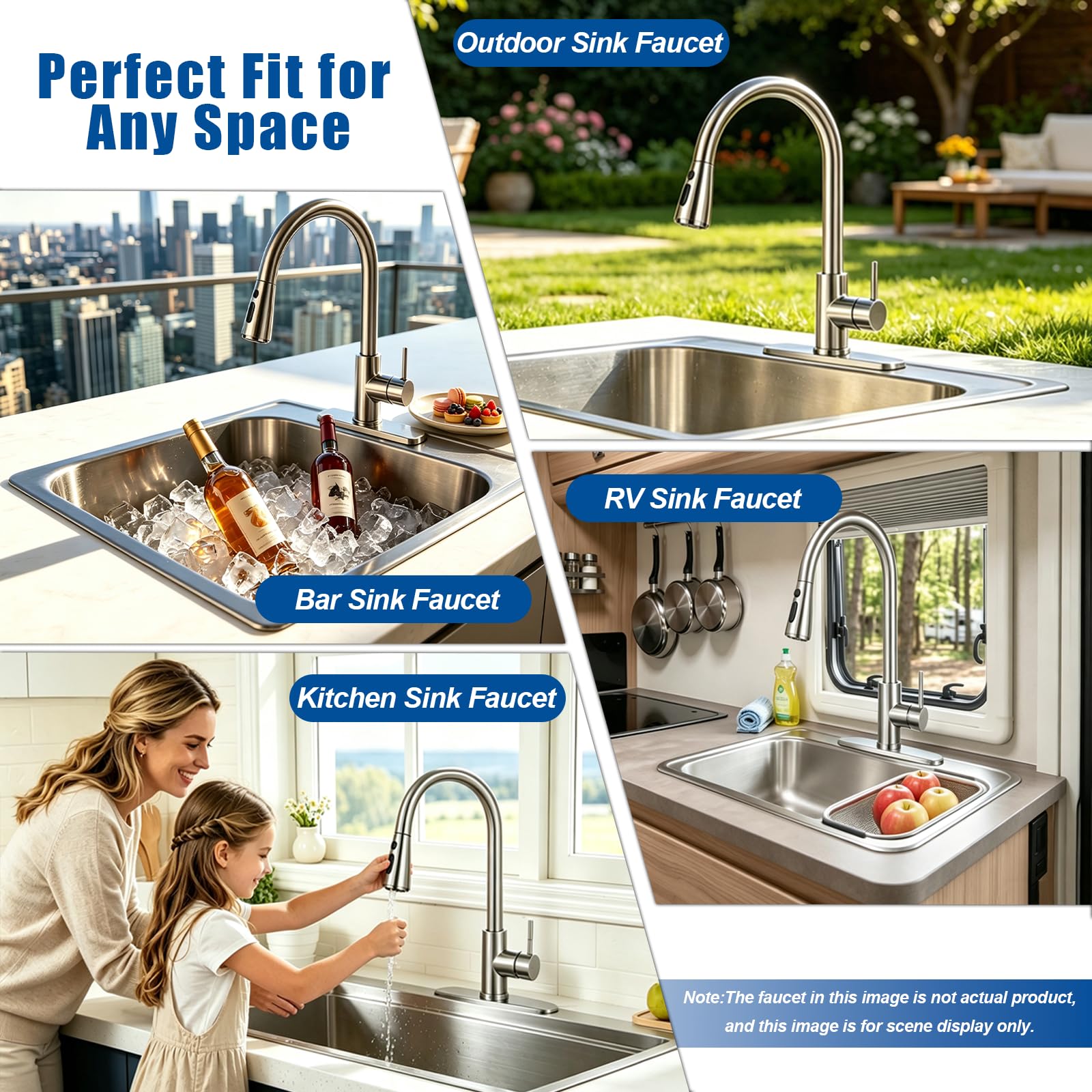 VAPSINT installed in kitchen sink lifestyle scene showing stylish function and convenience benefit