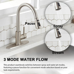 VAPSINT faucet head displaying stream, spray, and pause modes for versatile water control benefit