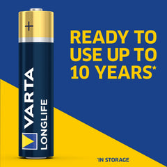 VARTA single AA cell close-up highlighting leak-resistant design