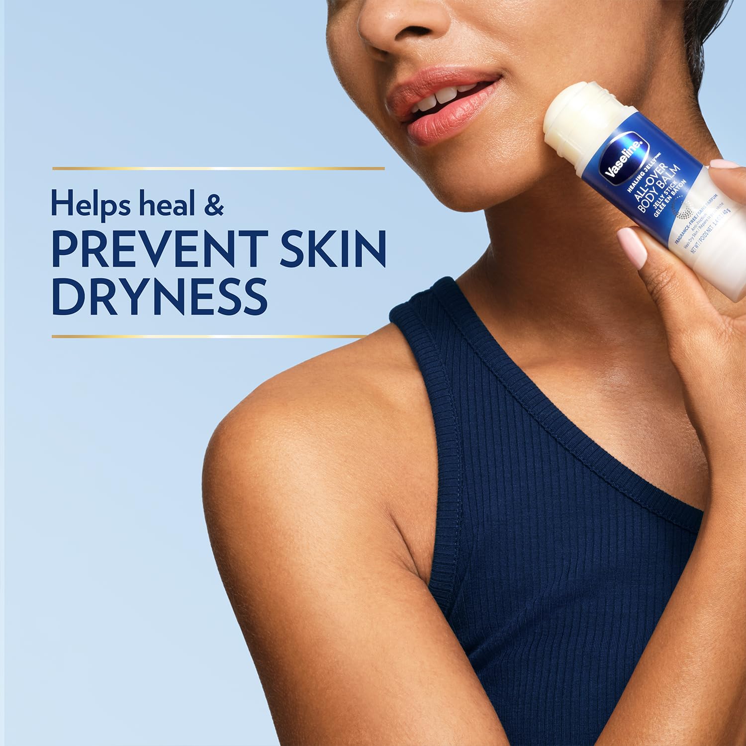 Vaseline balm stick inside purse illustrating portability and on-the-go hydration