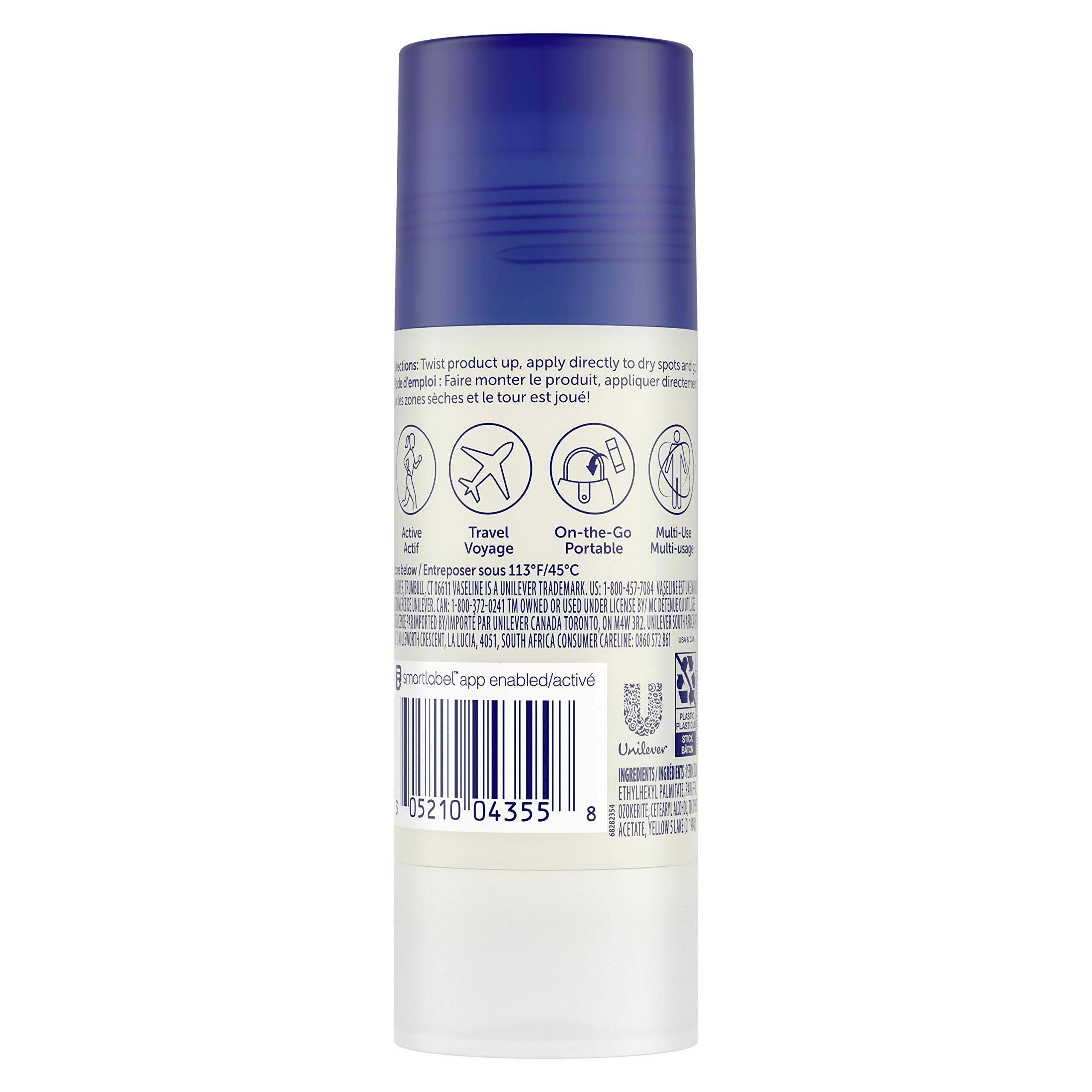 Vaseline balm stick twist-up mechanism visible for easy mess-free application