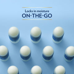 Close-up of Vaseline balm stick texture highlighting smooth glide and sealed moisture