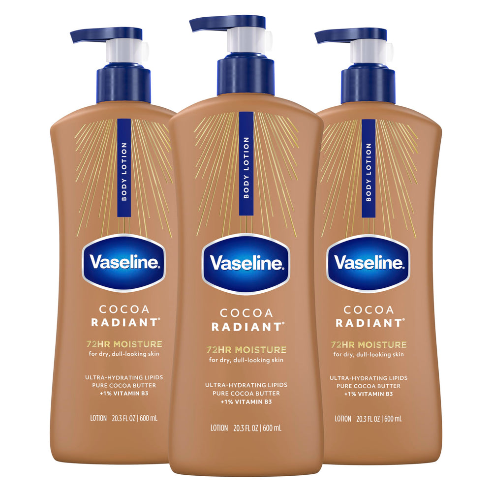 Vaseline front packaging showing bottle and label beneficial hydration