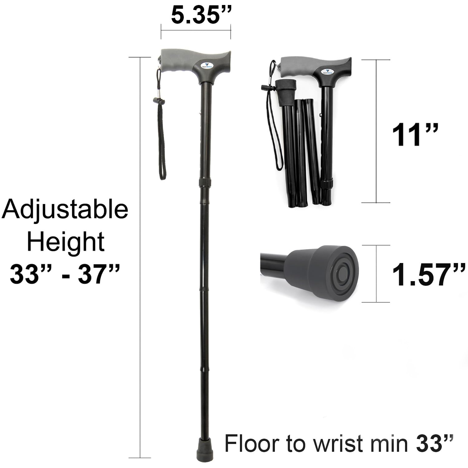 Vaunn close-up of ergonomic non-slip handle for wrist pressure relief