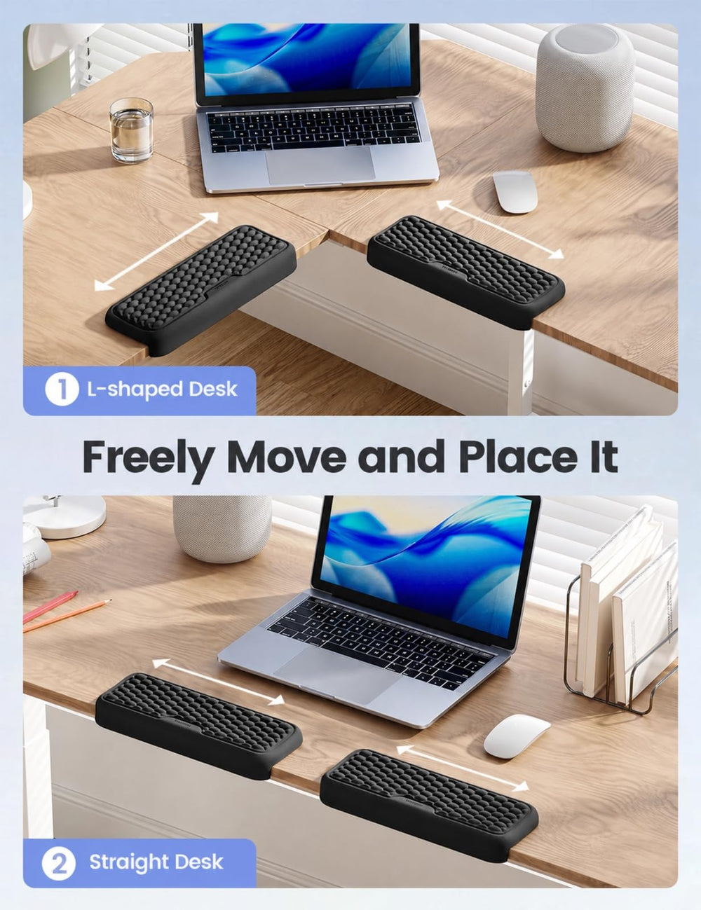 Vaydeer pads separated supporting mouse and keyboard showing customizable layout benefit