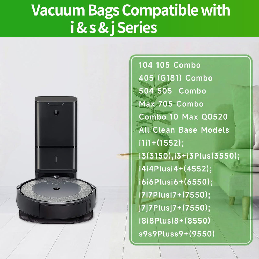 VBN bag installed in a Roomba Clean Base demonstrating easy replacement