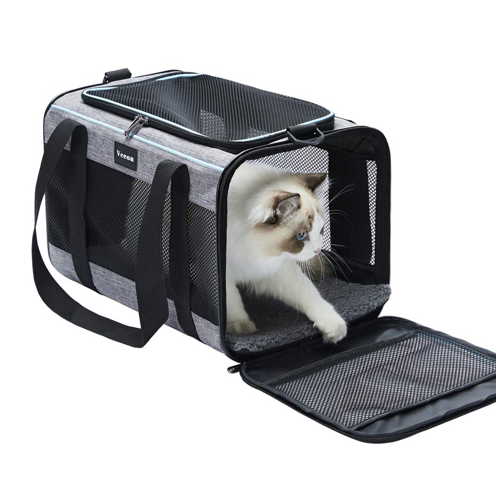 Vceoa front view showing breathable mesh and secure zippers for safe travel