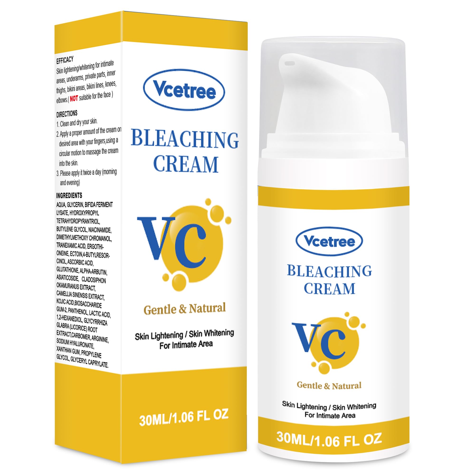 Vcetree tube on bathroom counter in lifestyle setting suggesting daily morning and evening routine