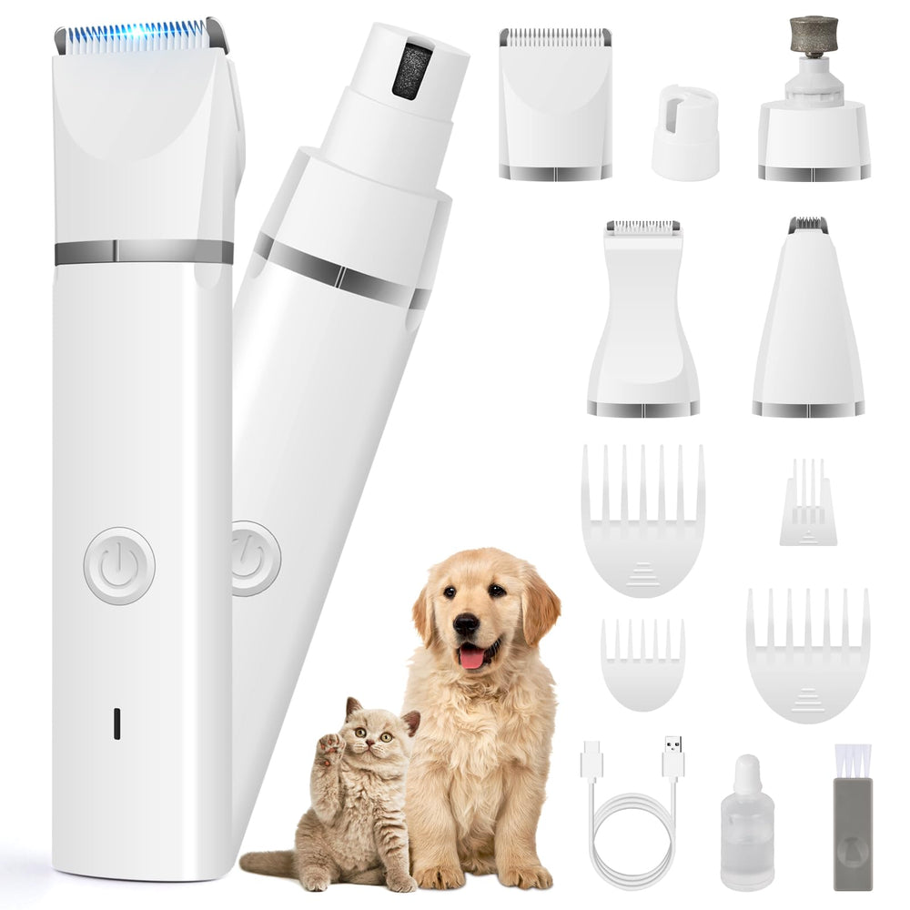 Veeconn front view with accessories showing a complete grooming kit benefit
