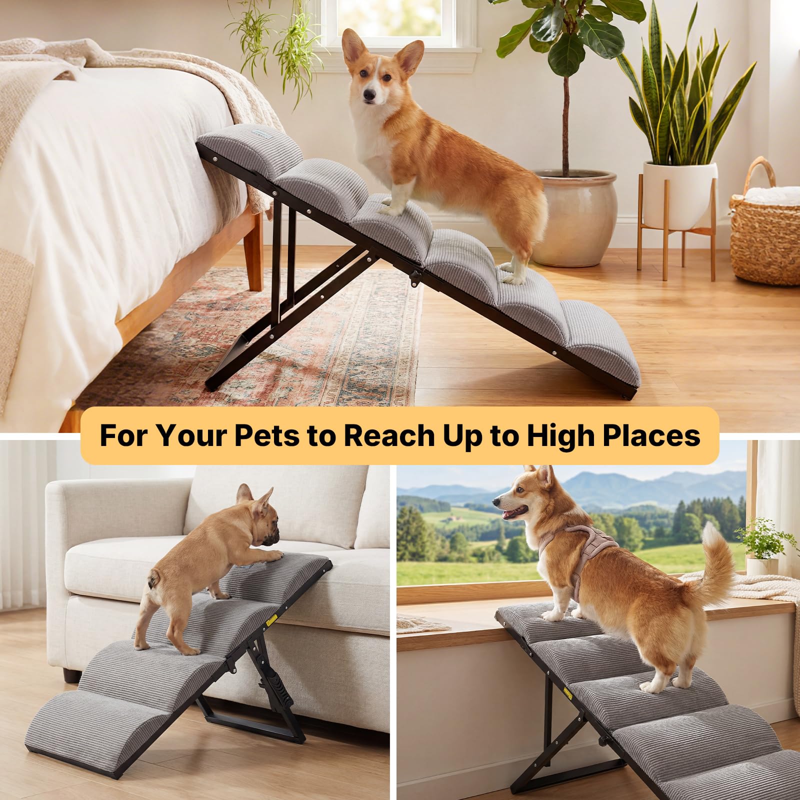 Veehoo ramp folded flat for compact storage and easy portability benefit