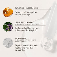 VEGAMOUR conditioner bottle detail emphasizing smoothing effect