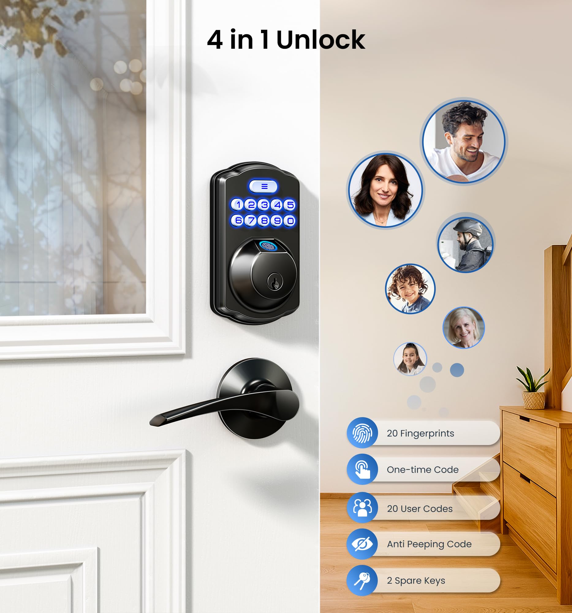 Veise KS02A fingerprint sensor detail, benefits ultra-fast biometric unlocking