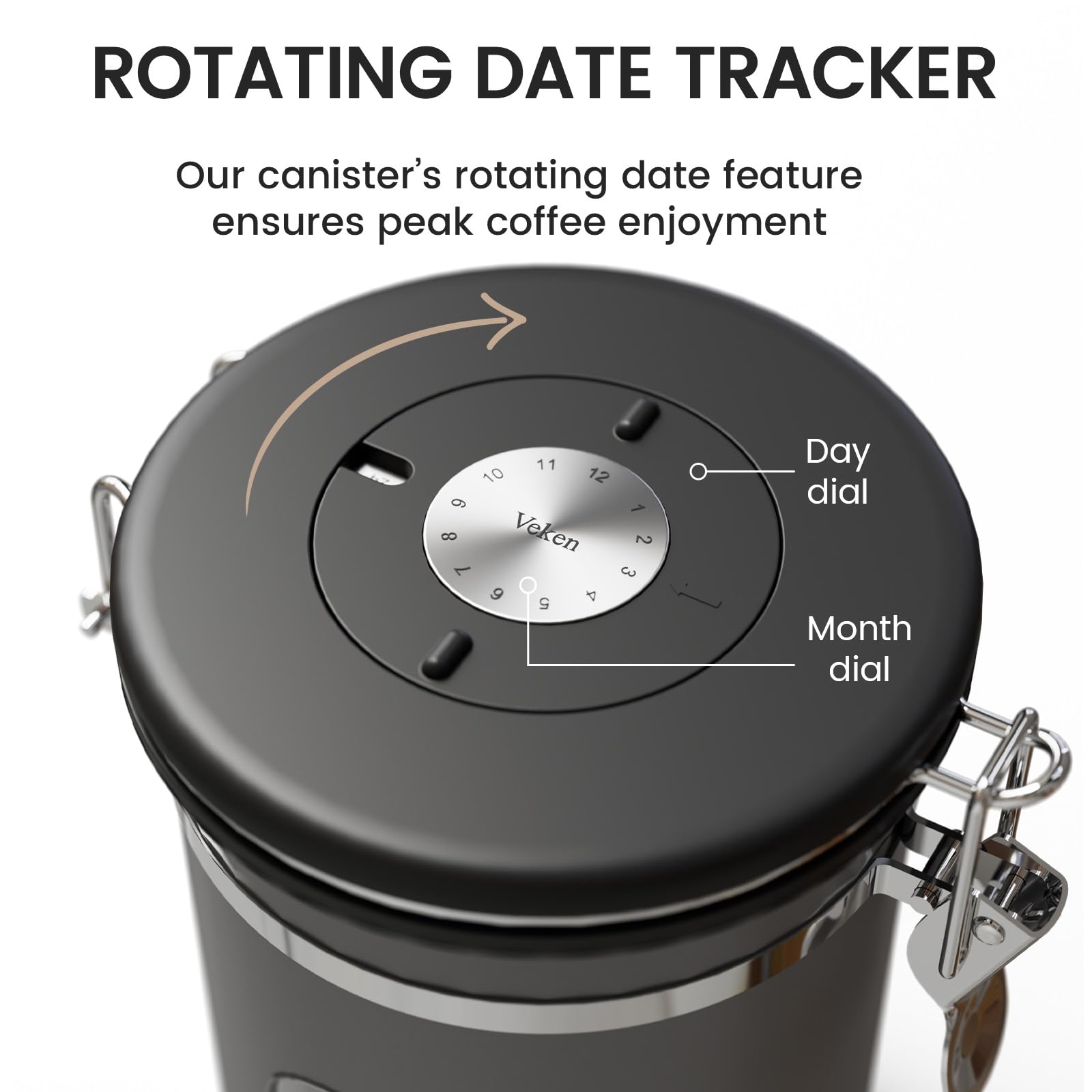 Veken interior scale line for accurate measuring and consistent brewing