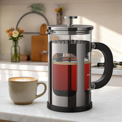 Veken front view of French press showing compact elegant design and travel-ready quality