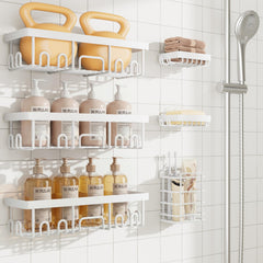 Veken front view of six-piece caddy set showing organized storage benefit