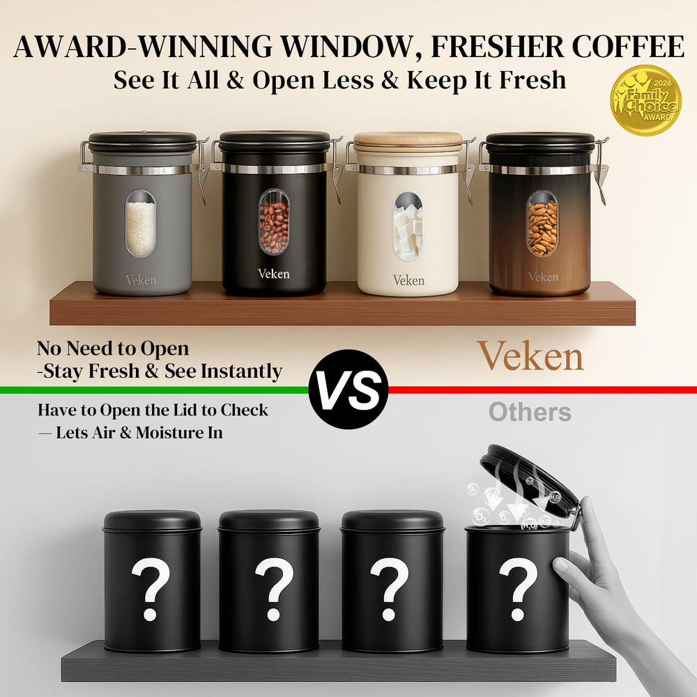 Veken lid close-up showing CO2 valve and silicone seal for freshness