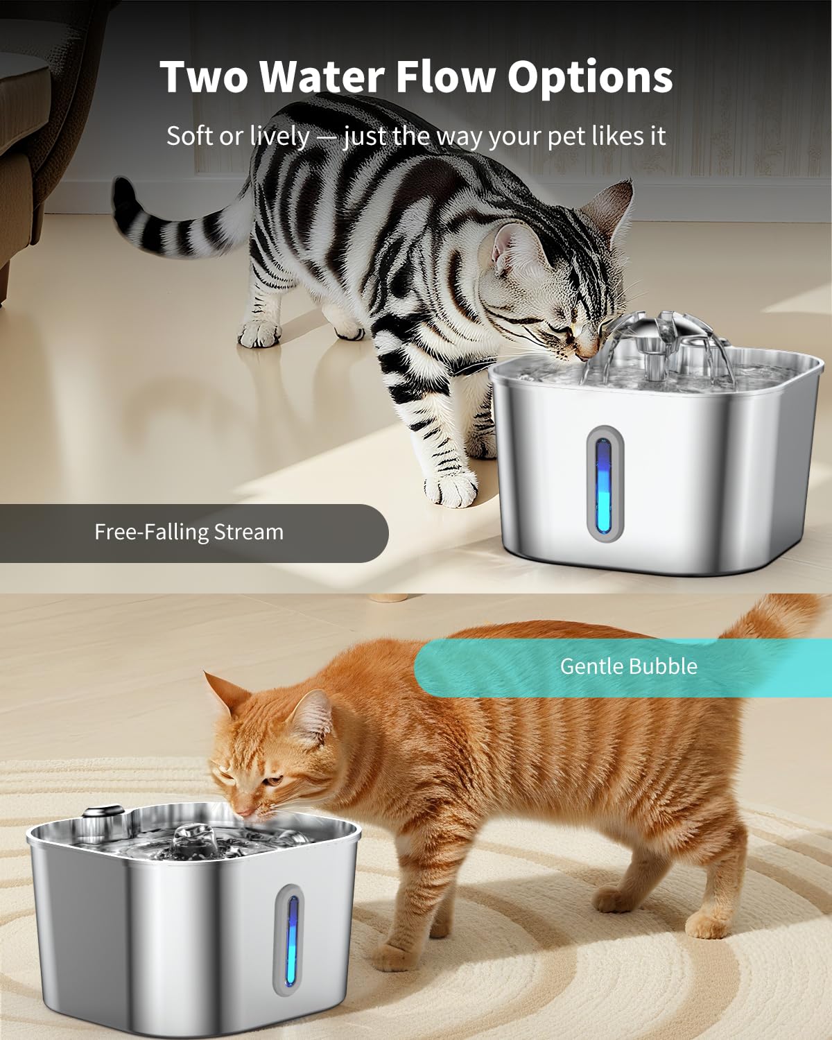 Vekonn fountain placed in kitchen showing convenience and tidy style