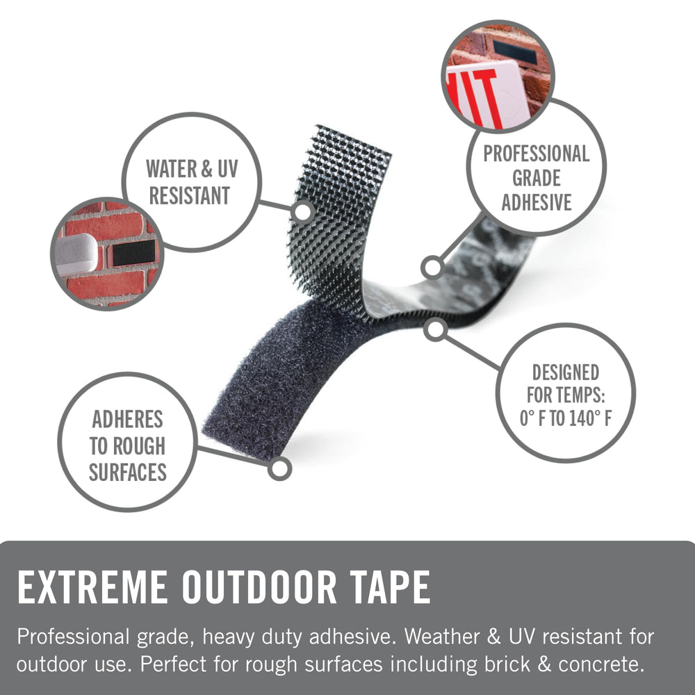 VELCRO Brand close-up of adhesive edge showing strong tack for rough surfaces