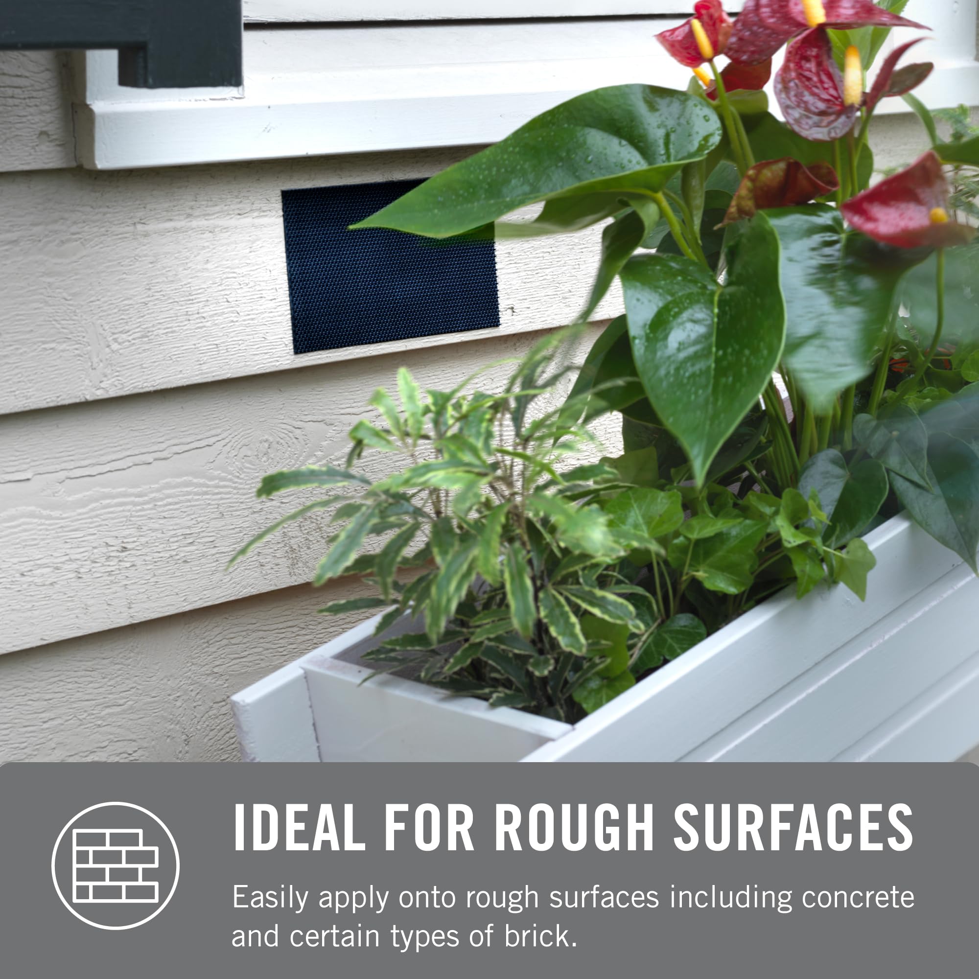 VELCRO Brand tape organizing a patio scene for neat outdoor storage benefit