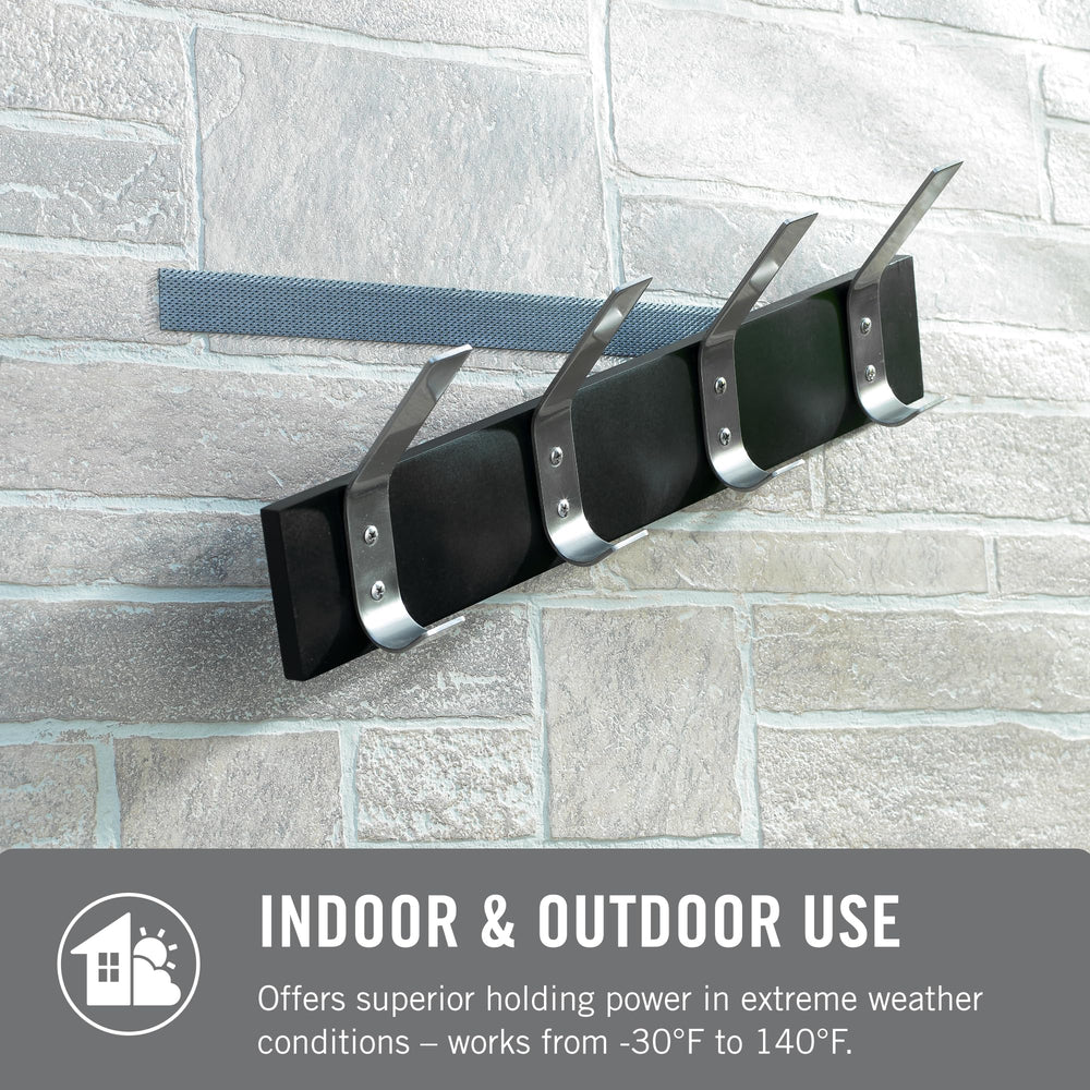 VELCRO Brand product label showing features like UV and water resistance