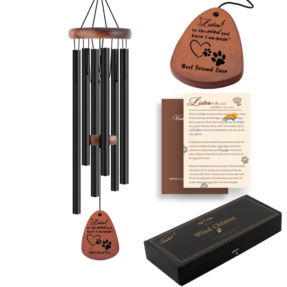 VENBEEL front packaging showing gift box and chime, perfect sympathy presentation