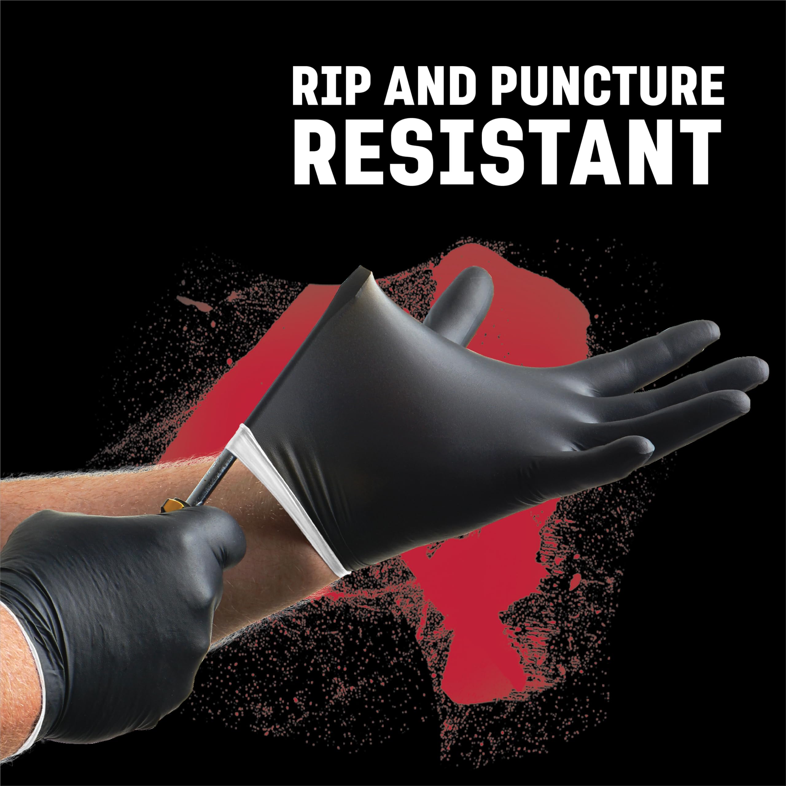 Venom Steel textured glove close-up demonstrating grip on oily surfaces for secure handling