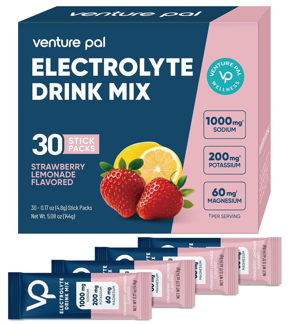 Venture Pal front view of packet box showing count and purpose for quick hydration