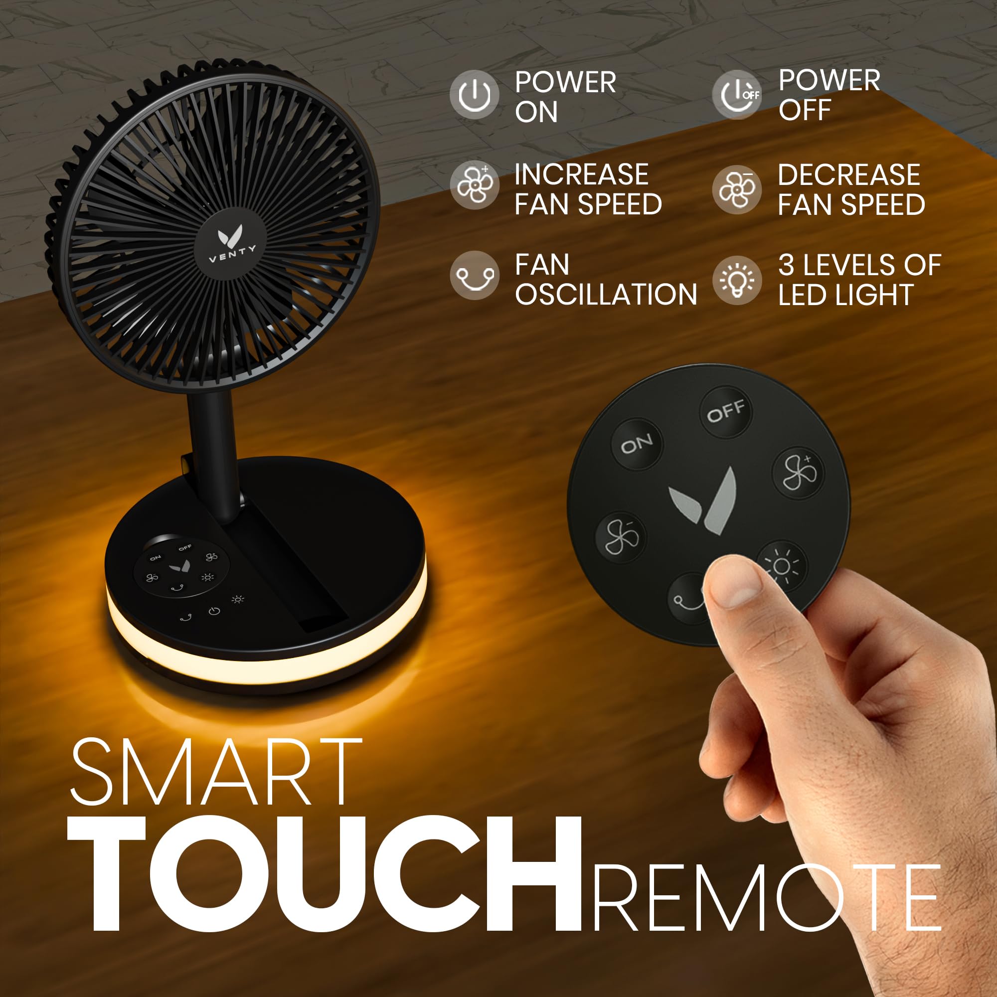 VENTY LED lighting ambience creating warm light and comfort benefit