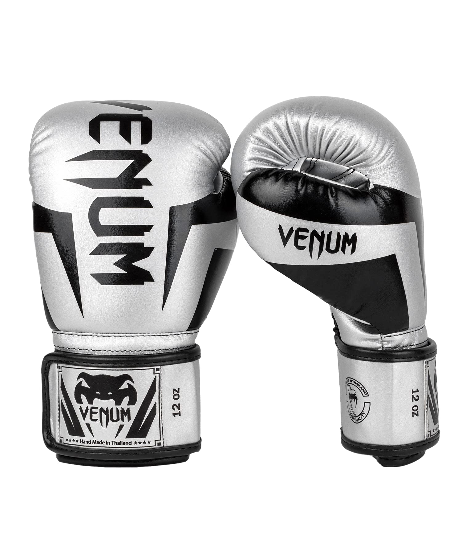 Venum Elite front view showing silver black design and professional appearance