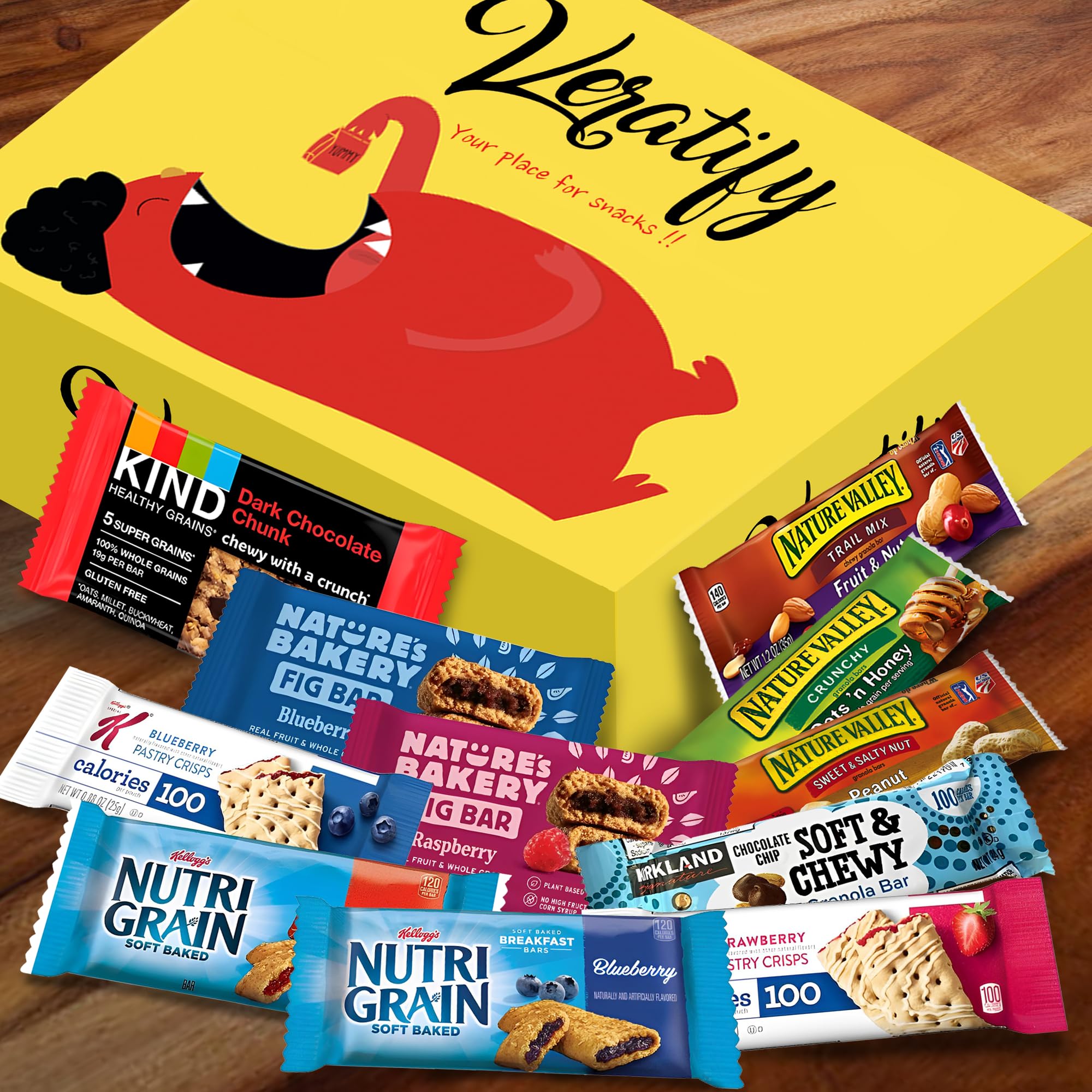 Veratify bar ingredients flatlay featuring oats nuts and dried fruit for wholesome energy